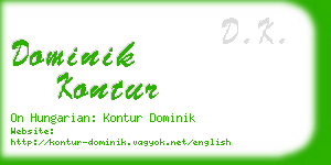 dominik kontur business card